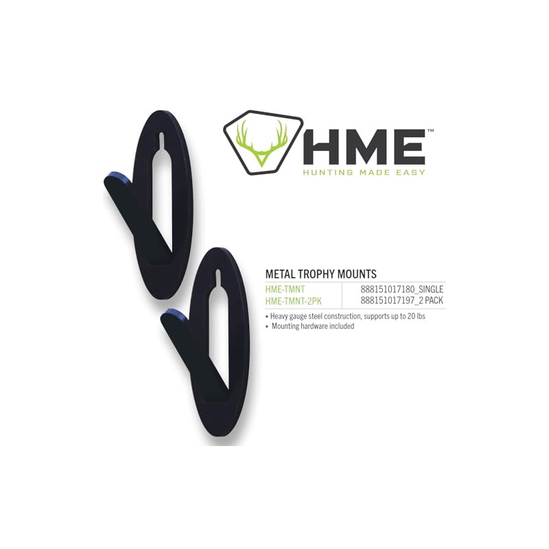 HME Reliable Durable Heavy Gauge Steel Hunting Trophy Mount -