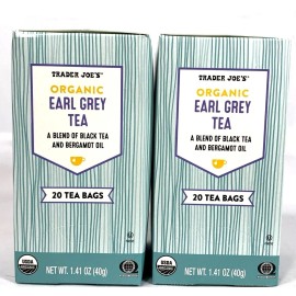 Trader Joe's Organic Earl Grey Black Tea w/ Bergamot Orange Choose 1-4 Boxes - 2 Boxes (40 Teabags)