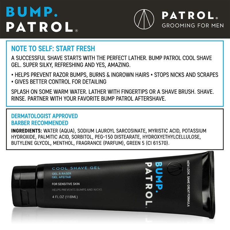 Bump Patrol Cool Shave Gel - Sensitive Clear Shaving Gel