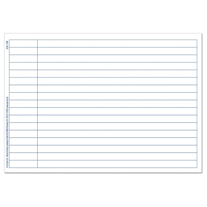 Insert Cards for Index Cards, Pack of 100, DIN A5