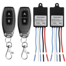 QIACHIP Mini Wireless Remote Control Switch DC 6V 12V 24V 1CH Channel RF Relay Switch Receiver Transmitter for LED Light Car Battery Anti-Leakage Retrofit