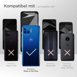 moex® FlexProtect Matte Screen Protector Compatible with Motorola Moto G 5G Plus Film Against Reflections, Anti-Reflective Screen Protector, Matte Screen Film, Robust and Scratch-Resistant - Pack of 3