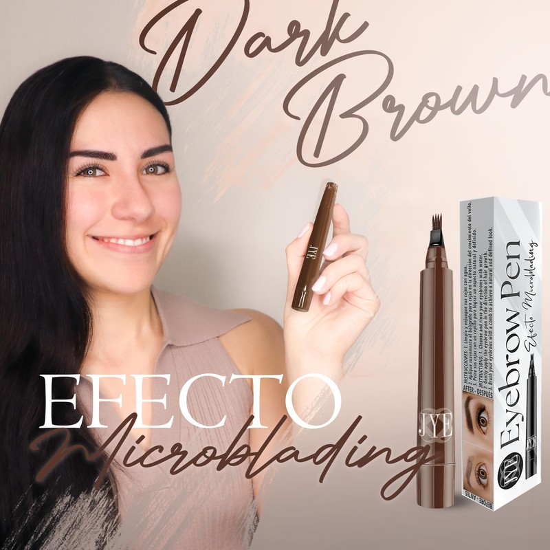 Plumón para Cejas Efecto Microblading, Dibujo pelo a pelo, Impermeable,
