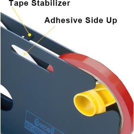 Excell ET-625K Bag Sealer EZ-CUT Series, 3 Inch Core Diameter, Tape Width 1/2 Inch; For Candy, Bread, Ground Meat Packaging and Others; Integrated Trimmer Blade; Metal Construction, Blue