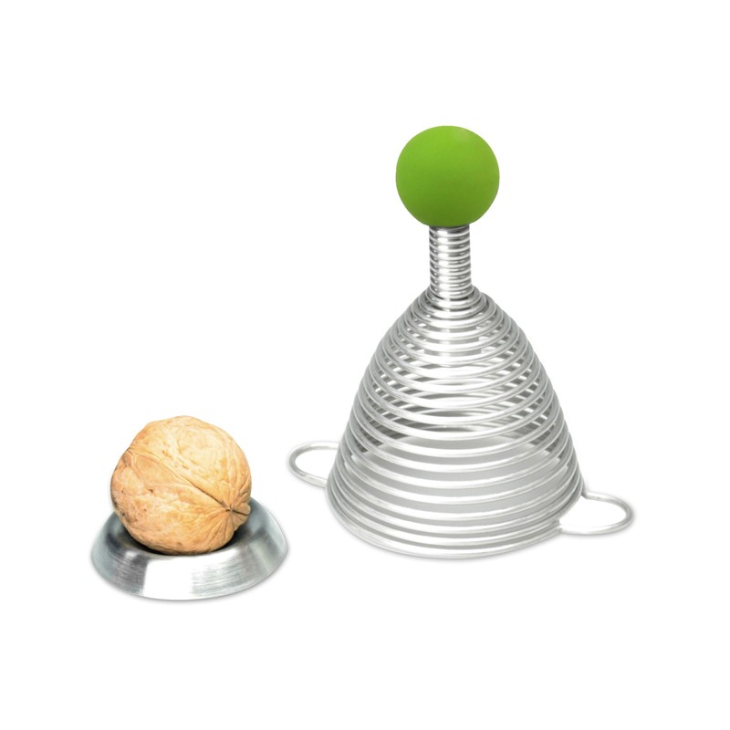 Take2 NAOMI Stainless Steel Nutcracker with Green Rubber Ball, Green,