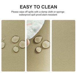 DWCN Table Cloth Wipeable Tablecloths Wipe Clean Tablecloth Rectangular Khaki Table Cloth 130x160cm(51x63in) Water Resistant Tablecloth Polyester