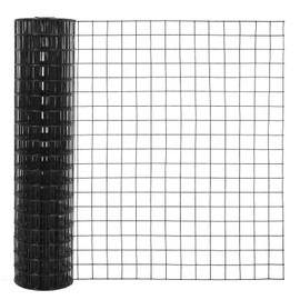 Wire Mesh Fence Roll 36inx50ft, 2inchx2inch 16GA Galvanized Steel Poultry Netting, Vinyl Coating Metal Wire Hardware Cloth Fence for Garden Yard Animals Plants Protection, Farm Fencing, Black