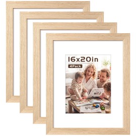 Abtgt Solid Wood 16x20 Frames, Gallery Wall Frame Set of 4, Natural