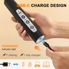 YUSWKO Black Handheld Milk Frother Wand with Stand for Coffee,