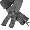 2 Waterproof Double Opening Zippers Identical Black 5# for Coats