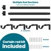 Extra Long Curtain Rod 30 to 214 inch, Heavy Duty
