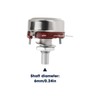 Create idea 2 Stück 2W/500k? Einstellbares Eingang-Drahtpotentiometer Wellendurchmesser 6mm WTH118