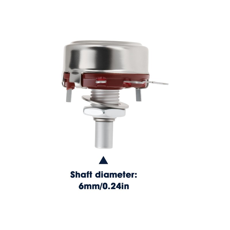 Create idea 2 Stück 2W/500k? Einstellbares Eingang-Drahtpotentiometer Wellendurchmesser 6mm WTH118
