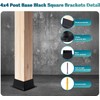 4 x 4 Post Base, Inner Size 3.6"x3.6"Deck Post Base