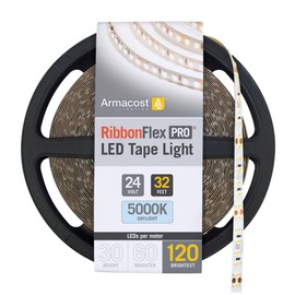 Armacost Lighting RibbonFlex Pro 24V White LED Strip Light Tape 120 LED/m 5000K 32ft (10m) 166250