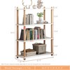 IOTXY 4-Tier Wooden Shelf Bookcase - Modern Open Bookshelf, Free