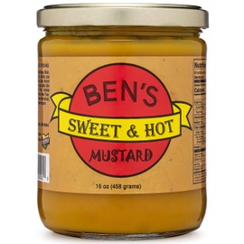 Ben's Sweet & Hot Mostaza | Todo natural, sin conservantes | galardonado mostaza | 16 oz Tarro