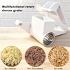 Rotary Cheese Grater with Handle, Handheld Cheese Grater with 2