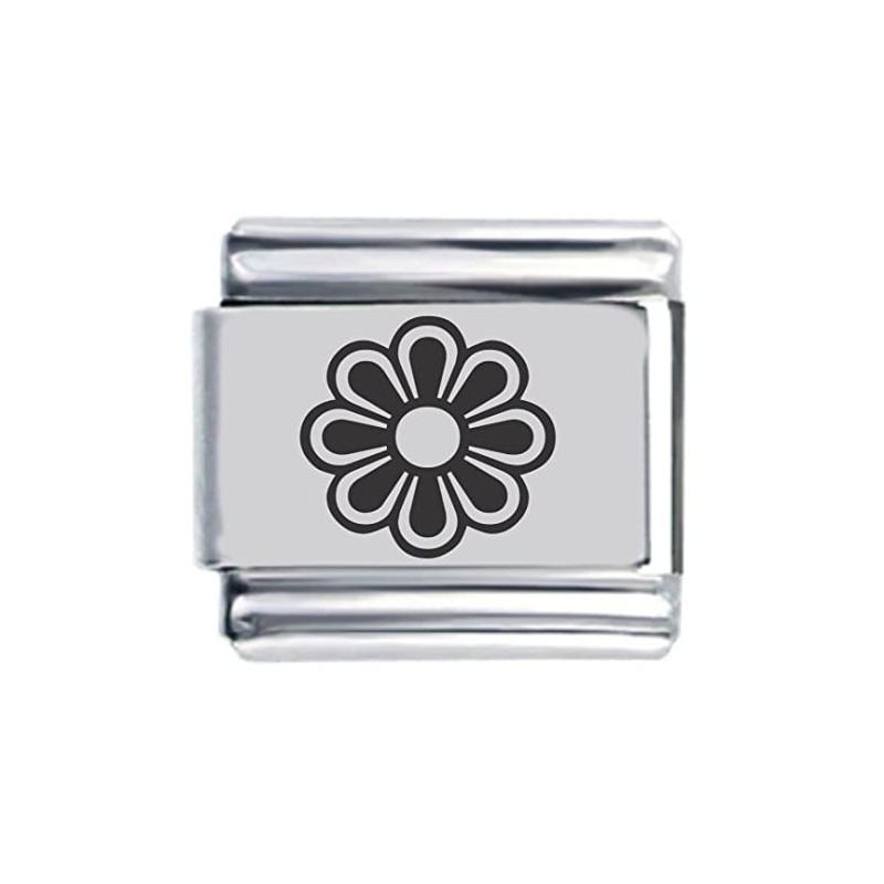 Flower Laser Italian Charm