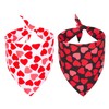 Valentine's Day Dog Bandana Reversible Triangle Bibs Scarf for Small
