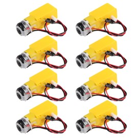 AEDIKO 8pcs TT Motor Dual DC 3-6V Gearbox Motor 200RPM Ratio 1:48 Shaft Motor with 2.54mm Wire for Arduino DIY Smart Car Robot