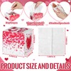 Fourluoo 12 Pack Valentine's Day Heart Facial Tissues Cube Face