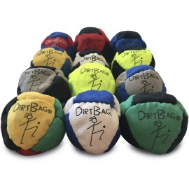 Dirtbag Footbag Classic Sand-Filled Hacky Sack 12-Pack - Assorted Colors