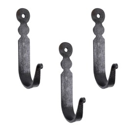 Therealreyaz Set Of 3 Hand Forged Round Shape -Wrought Iron Coat Hooks Wall Art Decor-Round Shape Hangers And Key Holder-Clothes Rack And Backpack Hanger-Coat Hooks Home Decor For Storage, Living Room