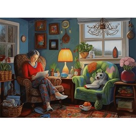 Rompecabezas para adultos y familia, 200 piezas de rompecabezas para mujeres, pintura al óleo de flores, formación de lectura, decoración del hogar,