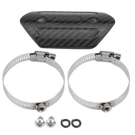 Motorcycle Exhaust Protection, Motorcycle Exhaust Heat Protection Centre Tube Heat Shield Link Tube Protector Cover Heel Protection Motorcycle