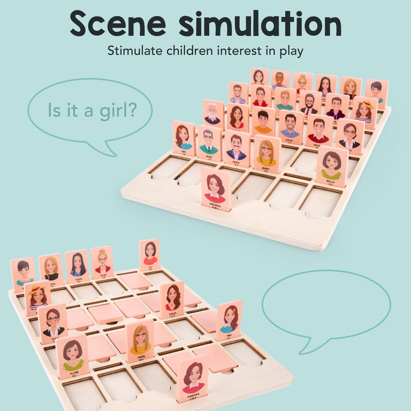 Guessing Game Toy Wooden Parent Child Interactive Logical Thinking Training