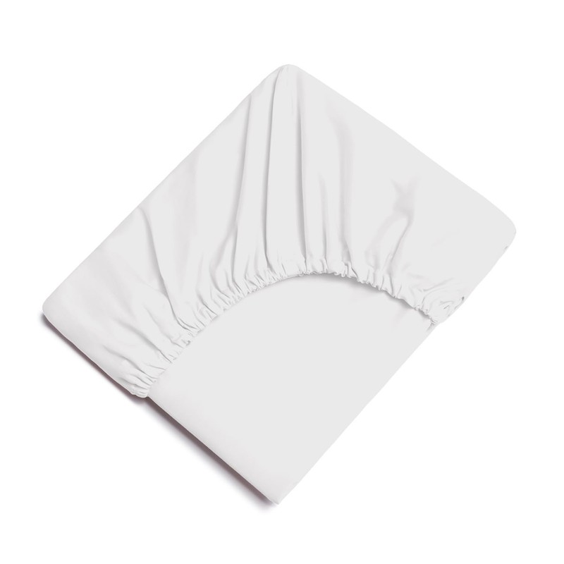 Oxford Homeware White King Size Fitted Sheets -100% Brushed Microfibre