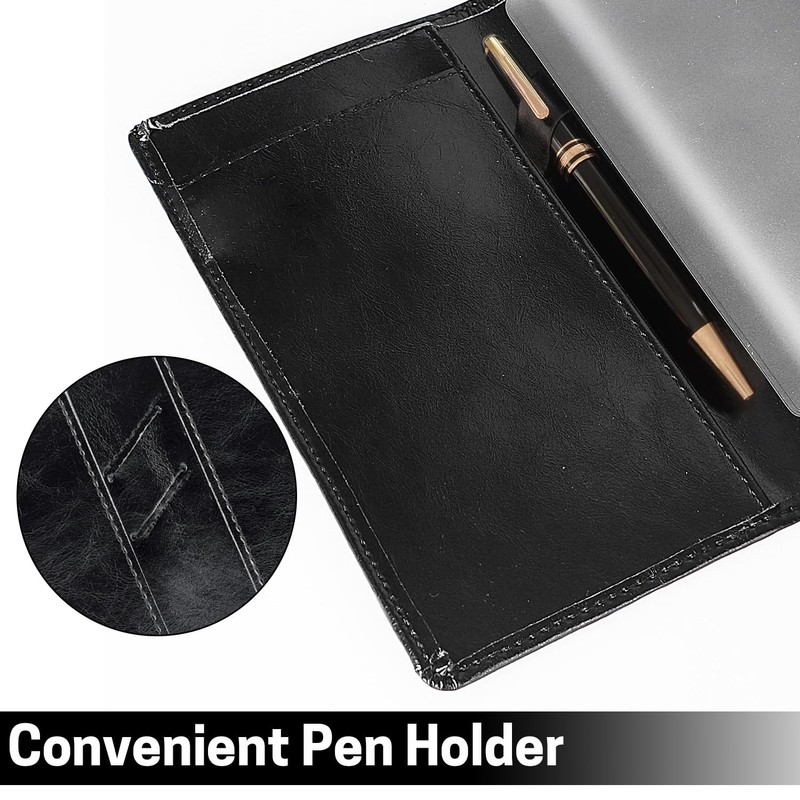 Aurya Leather Checkbook Covers for Personal Checkbook, Checkbook Holder with