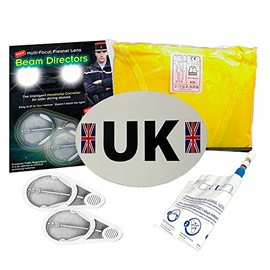 Family Motoring & Leisure New Euro European Travel Kit For Driving In France Fresnel Lens With French Breathalysers 1-9 (European Driving Kit 1)