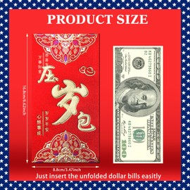 Hong Bao,36-Piece Lucky Money Envelopes - May You Be Safe and Sound Year After Year, May All Your Wishes Come True