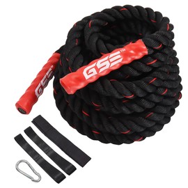 GSE Games & Sports Expert Gym Battle Rope, Heavy-Duty Workout Ropes for Indoor & Outdoor Workout, Exercise Rope for Strength Training - 40 Feet