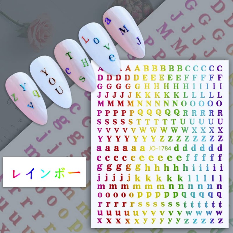 DFsucces 6 Pcs Alphabet Stickers English Letters Logo Glitter Upper