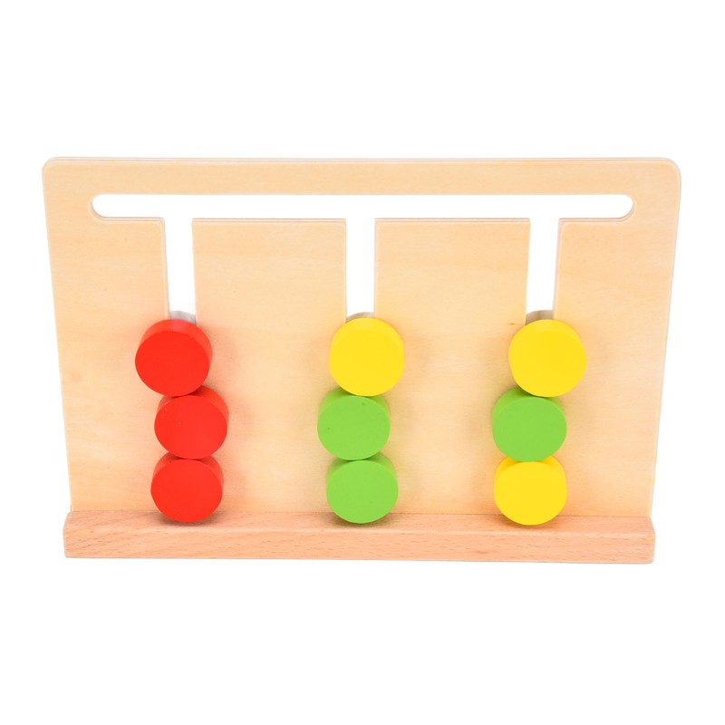 Wooden Slide Puzzle Children Funny Color Sorting Matching Logic Game