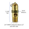 125 PSI Air Compressor Safety Relief Pop Off Valve Solid