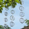 3 Piece Set Owl Bird Deterrent Discs Glittering Wind Chimes