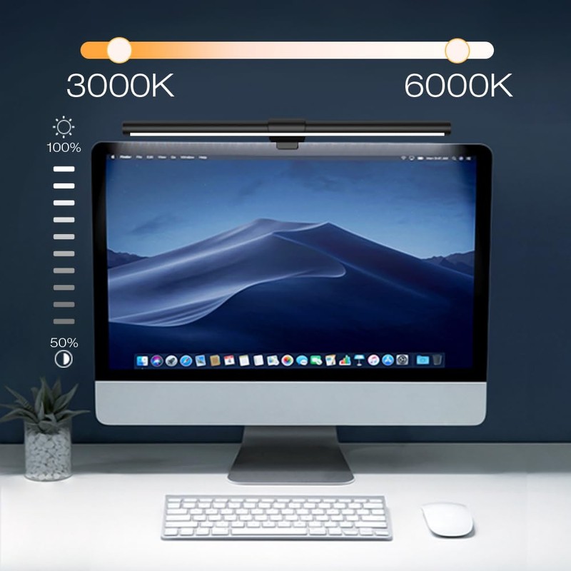 OOWOLF Computer Monitor Light Bar, Computer Monitor Lamp for Eye-Caring,