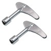 NOHJER 2PCS Metal Triangular Key,Utility Box Key,Silver Gas-Electric Key for