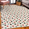 Ambesonne Mid Century Decorative Area Rug, Retro Revival Space Design