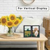 SNXJWA 8x10 Picture Frames Double Black Photo Frame Folding Vertical