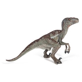Papo - Large dinosaur figurine - Velociraptor, Agile Cretaceous Predator, Children's toy from 3 years - Dive into the Dinosaur Era and Paleontological Awakening