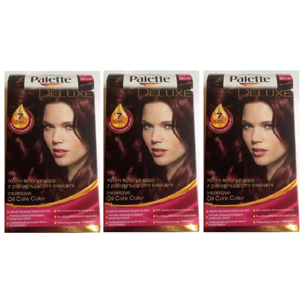 Schwarzkopf Palette Deluxe Col 808 Mahgany Black (Pack of 3) Hair Colours