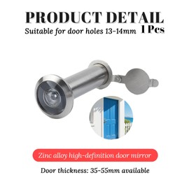 Wide Angle Heavy Duty Door Viewer Peephole Large Door Viewer Peephole Front Door Viewer with Privacy Cover for 35cm to 55cm Doors