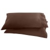 Elegant Comfort Luxury King Size Pillowcase Brown Ultra Soft Microfiber