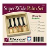 Flexcut 4-pc Super-Wide Format Palm Set, Includes #3 x7/8 inch,