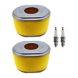 2PK Air Filter And Spark Plug For Honda GX120 GX160 GX200 Fits 17210-ZE1-505